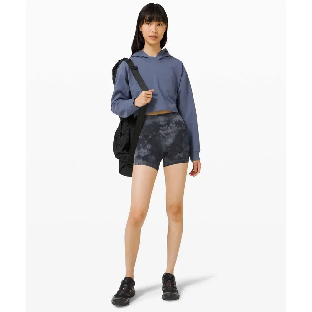Lululemon All Yours Cropped Hoodie in Ink Blue Size 4